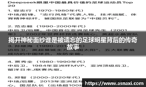 揭开神秘面纱谁是被遗忘的足球明星背后的传奇故事